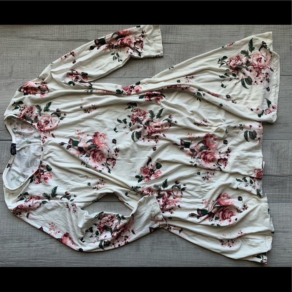 White floral mini dress